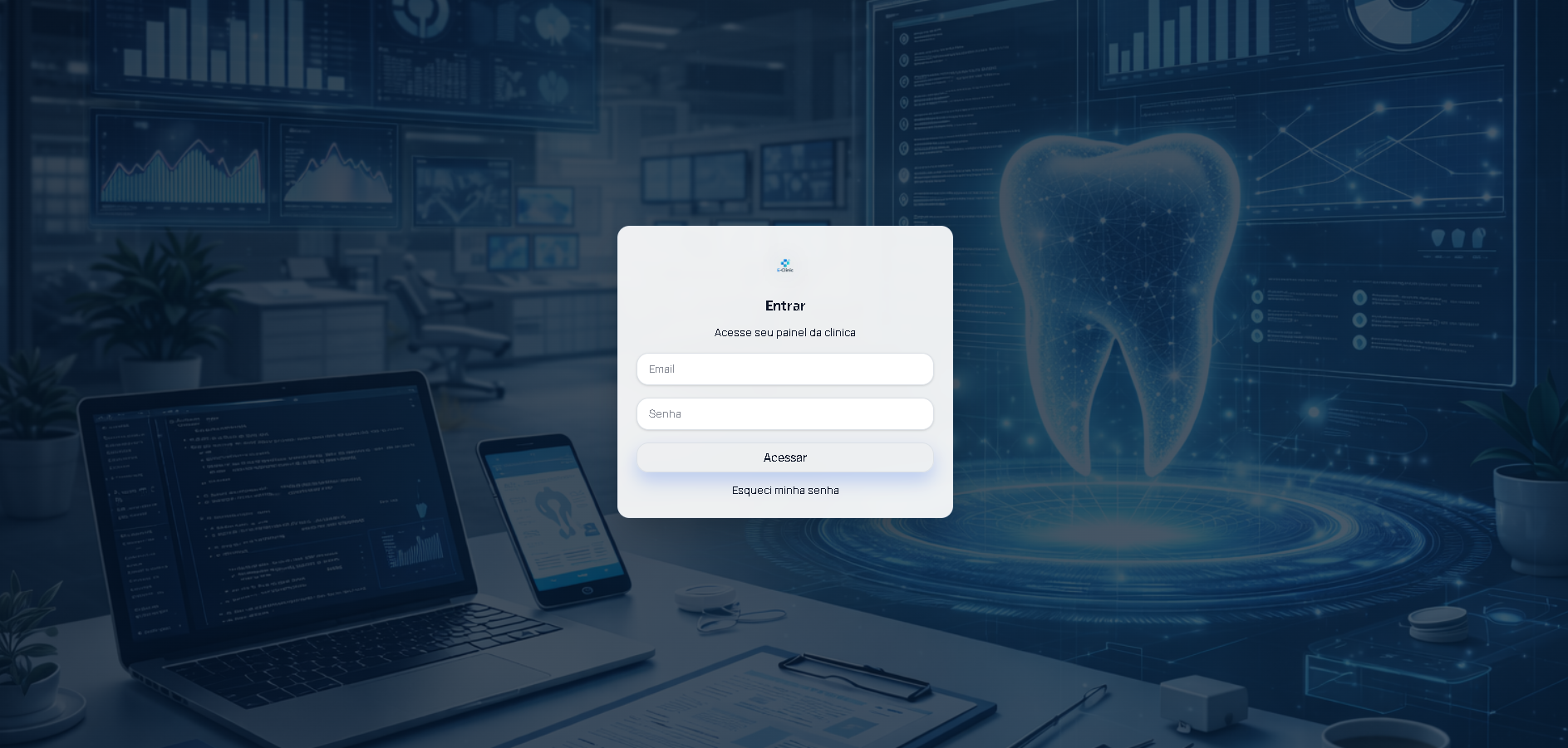 Tela de login do E-Clinic