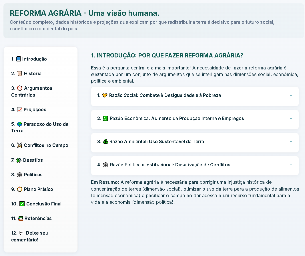 Introdução do projeto Reforma Agrária Educativa