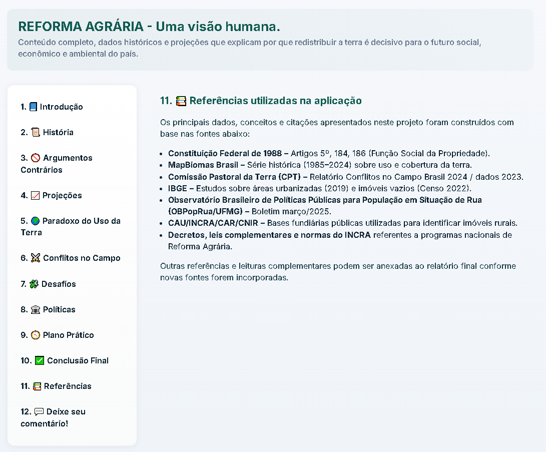 Referências da Reforma Agrária Educativa
